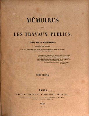 Mémoires sur les travaux publics, 2,1
