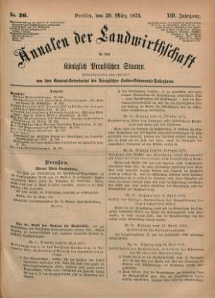 No. 26. Berlin, den 29. März 1873. XIII. Jahrgang.