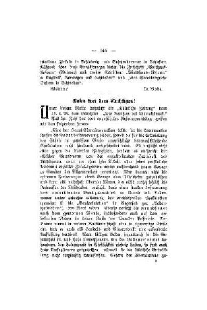 Bahn frei dem Tüchtigen!