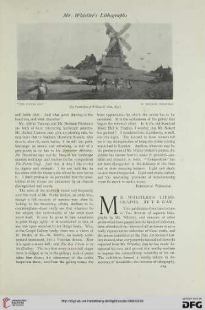 6: Mr. Whistler's lithographs