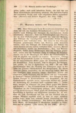 IV. Materia medica und Toxikologie.