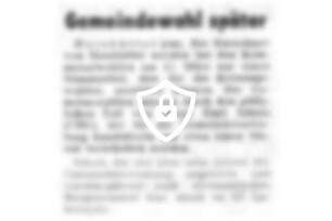 Gemeindewahl später