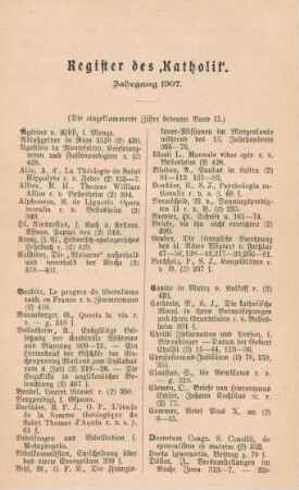 433-436 Register Jahrgang 1907