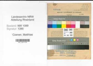 Entnazifizierung Matthias Coenen , geb. 13.04.1903 (Brandmeister)