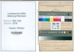 Entnazifizierung Wilhelm Fischer , geb. 22.07.1898 (Lehrer)