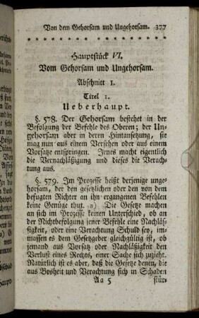 Hauptstück VI. Vom Gehorsam und Ungehorsam.
