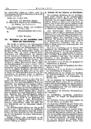 Aufnahmen an den preußischen Hochschulen für Lehrerbildung : [Wissenschaft] ; [Für Preußen] ; [Amtliche Erlasse] ; [Amtlicher Teil]