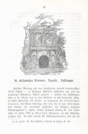 St. Elisabethen brunnen, Kapelle, Fußtrappe.
