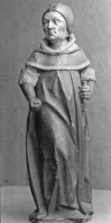 Köln, Figur eines Steinmetzen vom Grabmal des Dombaumeisters, Nikolaus von Bueren, Diözesanmuseum