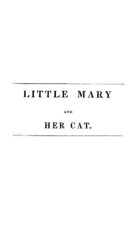 Little Mary and her cat
