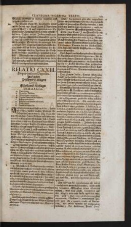Relatio CXXIII.