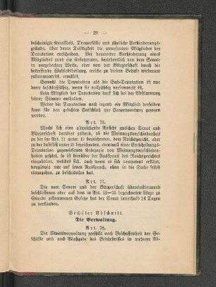 Sechster Abschnitt. Die Verwaltung.