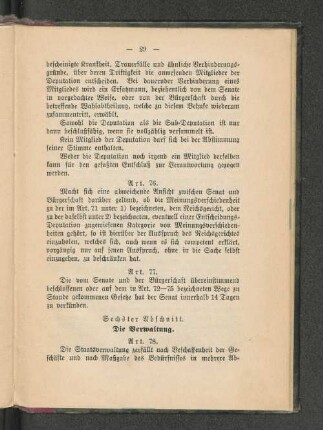 Sechster Abschnitt. Die Verwaltung.