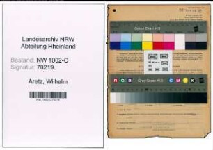 Entnazifizierung Wilhelm Aretz, geb. 14.01.1877 (Vertreter)