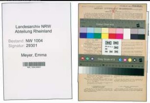 Entnazifizierung Emma Meyer , geb. 04.06.1891 ()