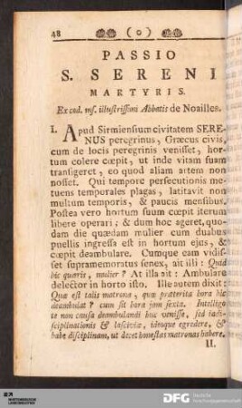 Passio S. Sereni Martyris.