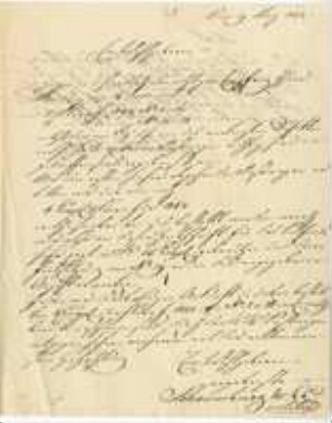 Brief von Schaumburg & Co. an David Heinrich Hoppe