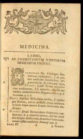 I. Libri, Qui ad cognitionem scriptorum medicorum faciunt