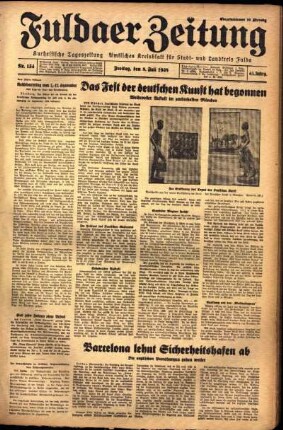 Ausgabe vom Freitag, den 08. Juli 1938.