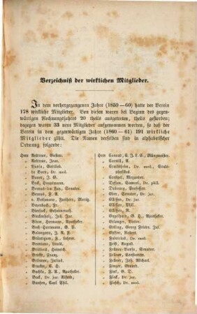 Jahresbericht des Physikalischen Vereins Frankfurt am Main. 1860/61
