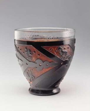 Vase mit Fabel-Insekten