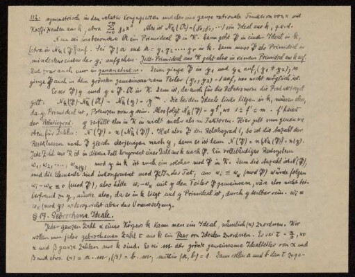 § 17. Gebrochene Ideale.