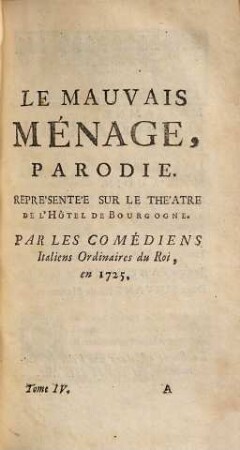 Théatre De Monsieur Le Grand, Comédien Du Roy, 4