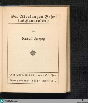 Der Nibelungen Fahrt ins Hunnenland