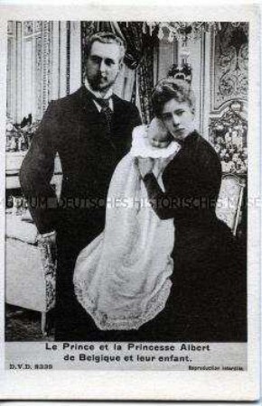Das belgische Königspaar mit Sohn Léopold