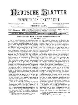 Geschichte und Ethik in ihrem Verhältnis zueinander