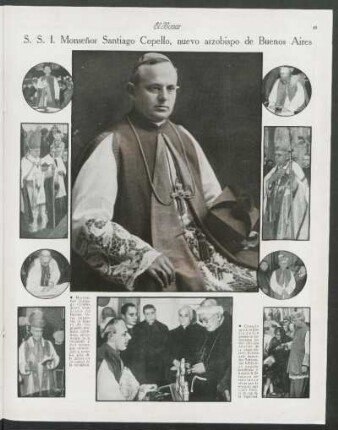S. S. I. Monseñor Santiago Copello, nuevo arzobispo de Buenos Aires