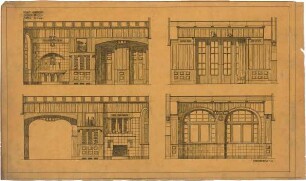 Billing, Hermann; Baden-Baden, Vincentistr. 21-23; Villa E. Maurer - Diele (Wandabwicklungen)