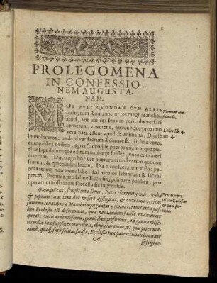 Prolegomena In Confessionem Augustanam.