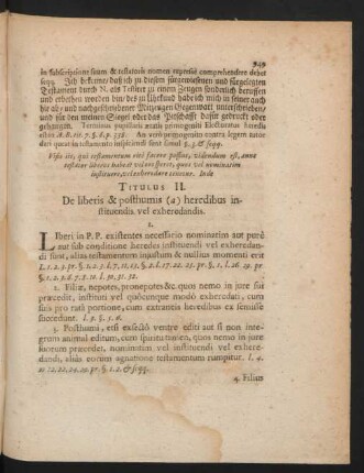 Titulus II. De liberis & posthumis (a) heredibus in stituendis vel exheredandis