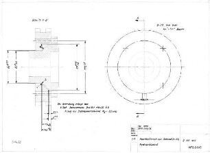 Antriebsflansch mit Zahnrad (z=23) Hydroprüfstand