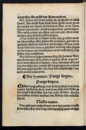 Der Hymnus/ Pange lingua.