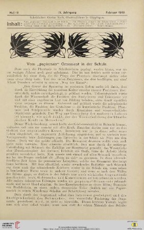 Heft II (Februar 1910)