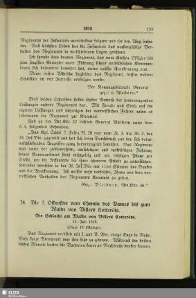 24. Die 2. Offensive vom Chemin des Dames bis zum Walde von Villers Cotterêts