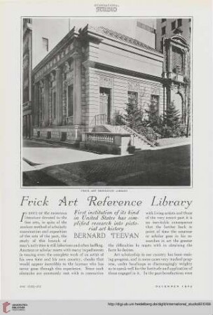 82.1925 = Nr. 343: Frick Art Reference Library