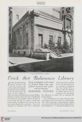82.1925 = Nr. 343: Frick Art Reference Library