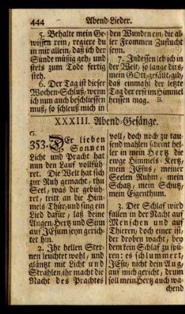 XXXIII. Abend-Gesänge