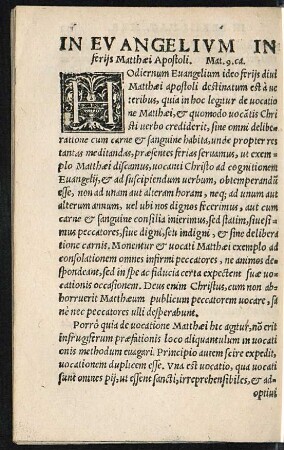 In Evangelium In feriis Matthaei Apostoli. Mat. 9. ca.