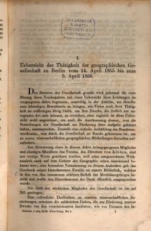 Zeitschrift für allgemeine Erdkunde. 1, 1. 1856