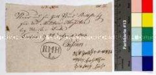 Quittung über den Erhalt von Kalbfleisch für das Kaiserlich Russische Lazarett bei Löbau