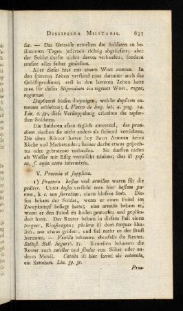 637-642, V. Praemia et supplicia; VI. Finis militiae