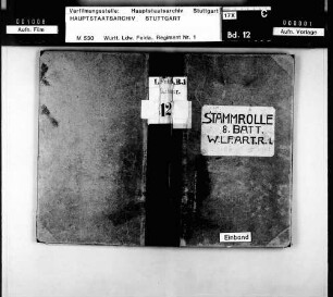 Kriegsstammrolle der 8. Batterie