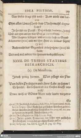 XXVII. De Tribus Statibus Hierarchicis