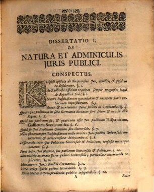 Dissertatio Ivridica, De Natvra Et Adminicvlis Ivris Pvblici
