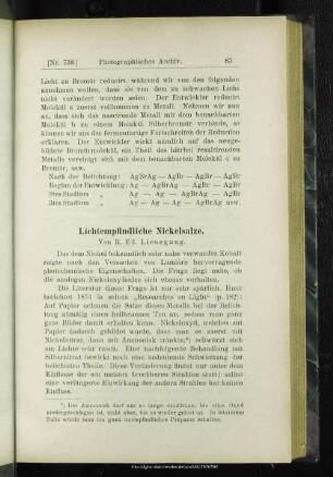 Lichtempfindliche Nickelsalze