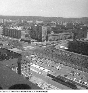 Blick vom Rathausturm Richtung Osten (Grunaer Straße)